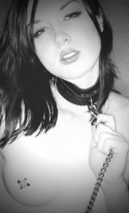 #collar #chains #nipple piercings #bw #leash; Bdsm 