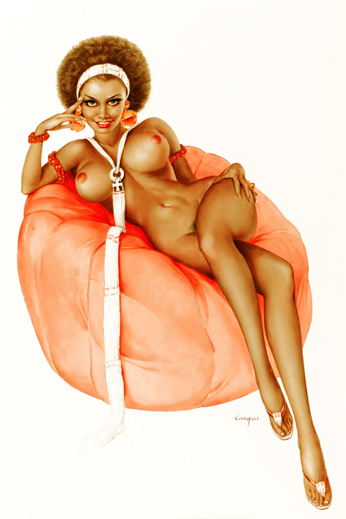 ...; Babe Big Tits Ebony Illustration 