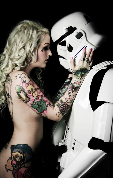 tatooed babe loves the storm trooper; Babe Other Hot Erotic 