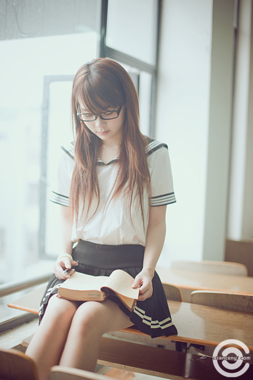 ...; Asian Babe Brunette College Girlfriend Hot Petite Uniform 