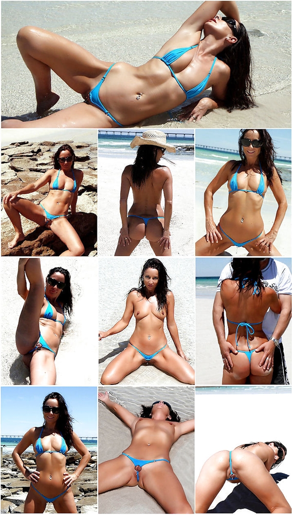 Crotchless Swimsuits #1 > Photo #87; Babe Brunette Teen Hot Beach 