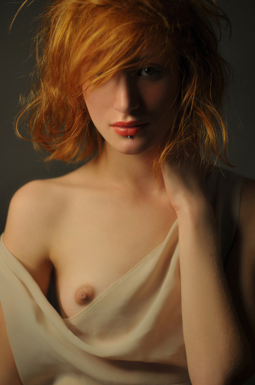 Nipple revealed redhead.; Babe Hot Red Head 