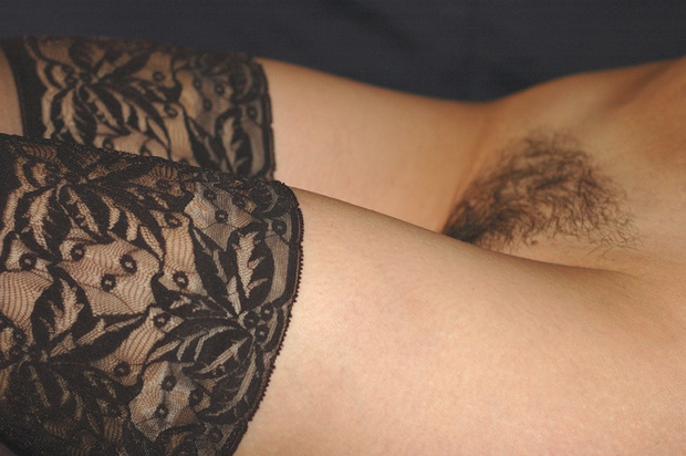 ...; Hairy Hot Lingerie Pussy 