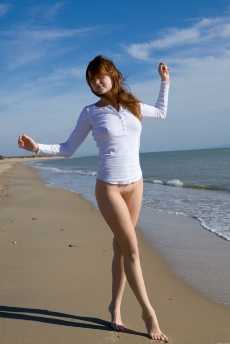 bottomless by the bay; Hot Beach Public Pussy 
